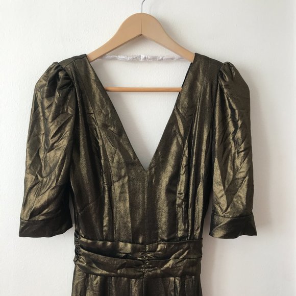 One Teaspoon Sofia Bronze Metallic Jumpsuit - Picture 3 of 8